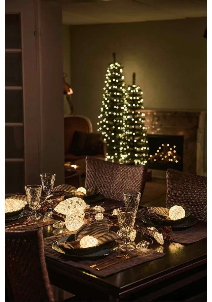 Fehér függő karácsonyi fénydekoráció ø 5 cm Celina – Sirius