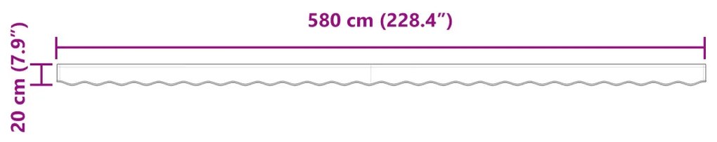 napellenző valance 6 m kerethez Piros 5.8x0.2 m