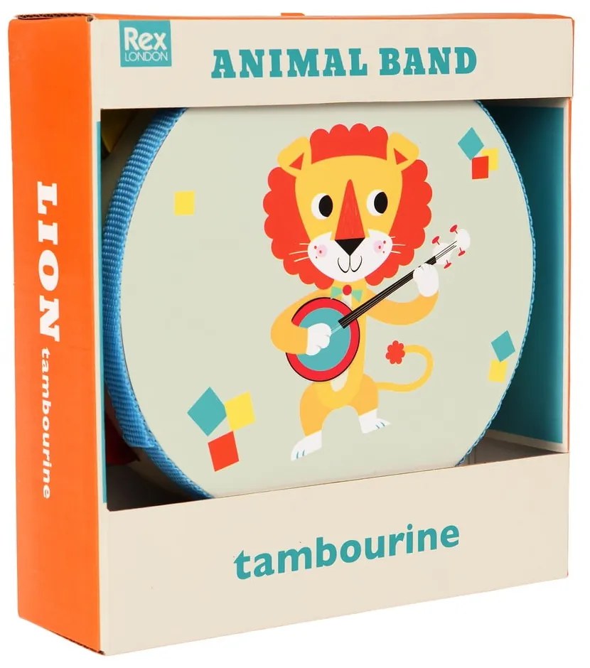 Játékhangszer Tambourine Animal Band – Rex London