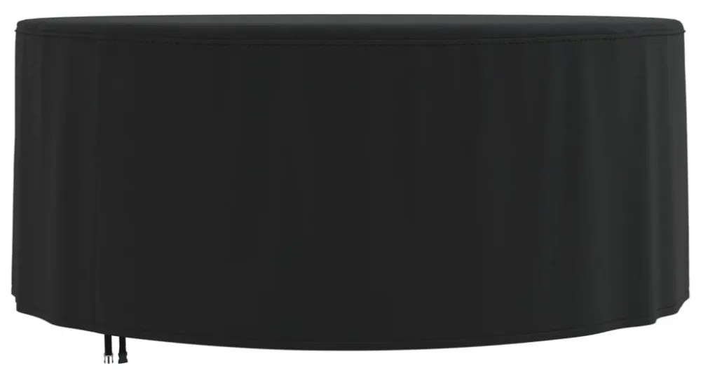 fekete 420D oxford szövet kerek kerti bútorhuzat Ø 182x71 cm