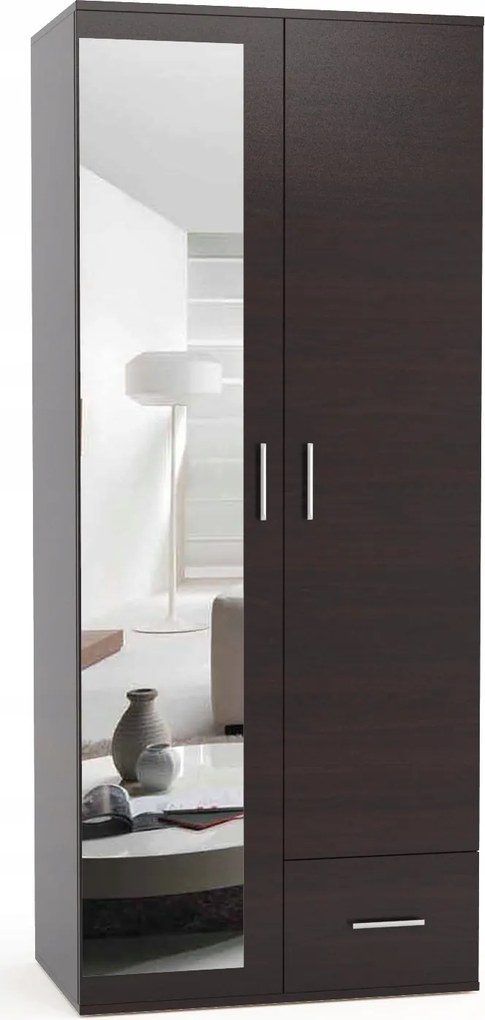 Olcsó 80CM-ES Kétajtós Gardróbszekrény Tükörrel Gyártó