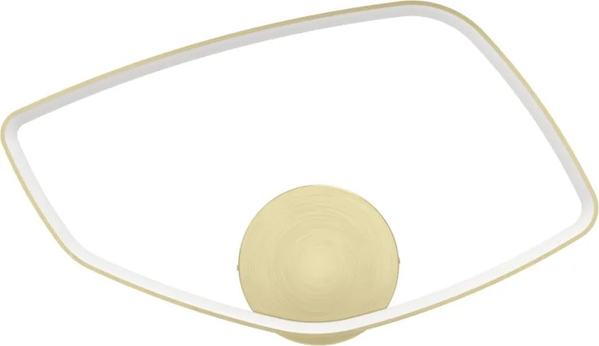 EGLO 900916 VALLEROSA Négyzetes Mennyezeti Lámpa Fehér, Sárgaréz LED IP20