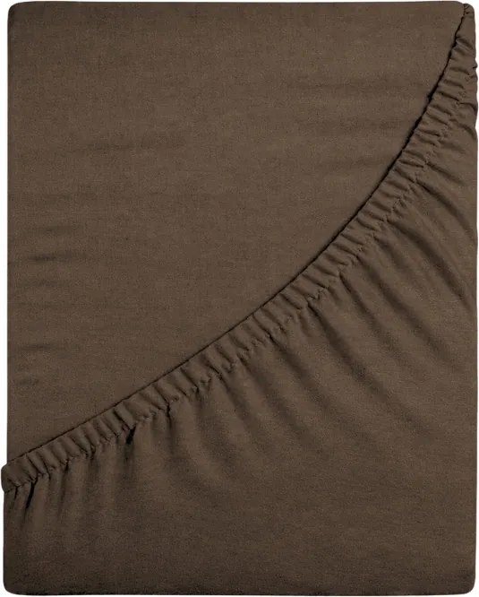 Jersey Gumis Lepedő 160x200 Vastag DeLux 155g Csokoládé