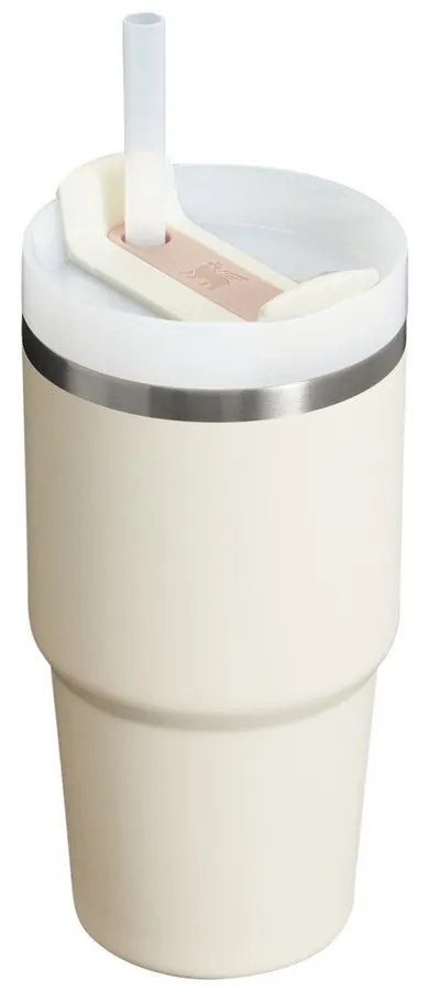Krémszínű rozsdamentes acél termosz szívószállal 600 ml Quencher H2.0 FlowState Tumbler Cream – Stanley