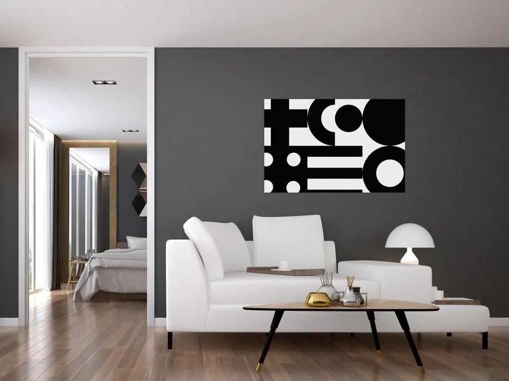 Kép - Geometriai absztrakció N⁰3 (90x60 cm)