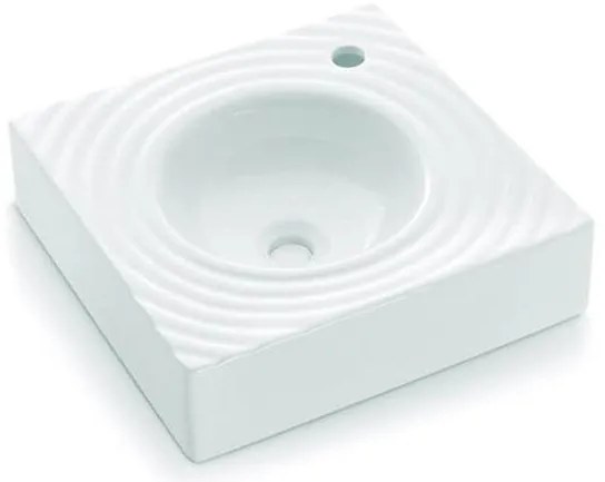 Bathco 0081 - GOTA ráépíthető mosdó 45x45 cm, porcelán, fehér