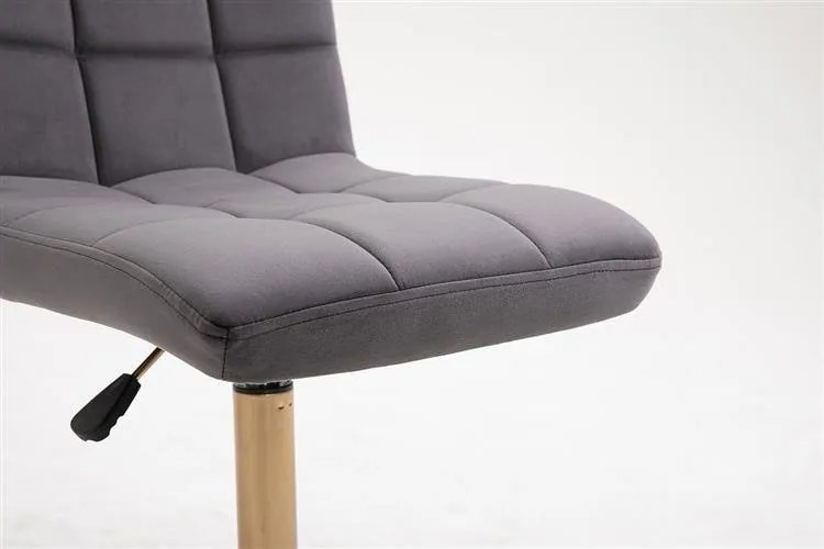 HR7009N Grafit modern velúr szék arany lábbal