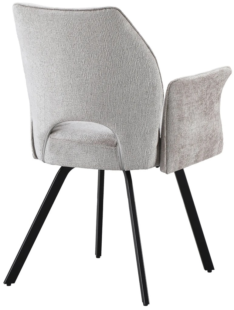 MAZZONI EXPORT TULIP Sötét Beige (UF980-03 szövet) - MODERN KÁRPITOZOTT KARFÁS SZÉK NAPPALIBA/ÉTKEZŐBE/LOFT IRODÁBA