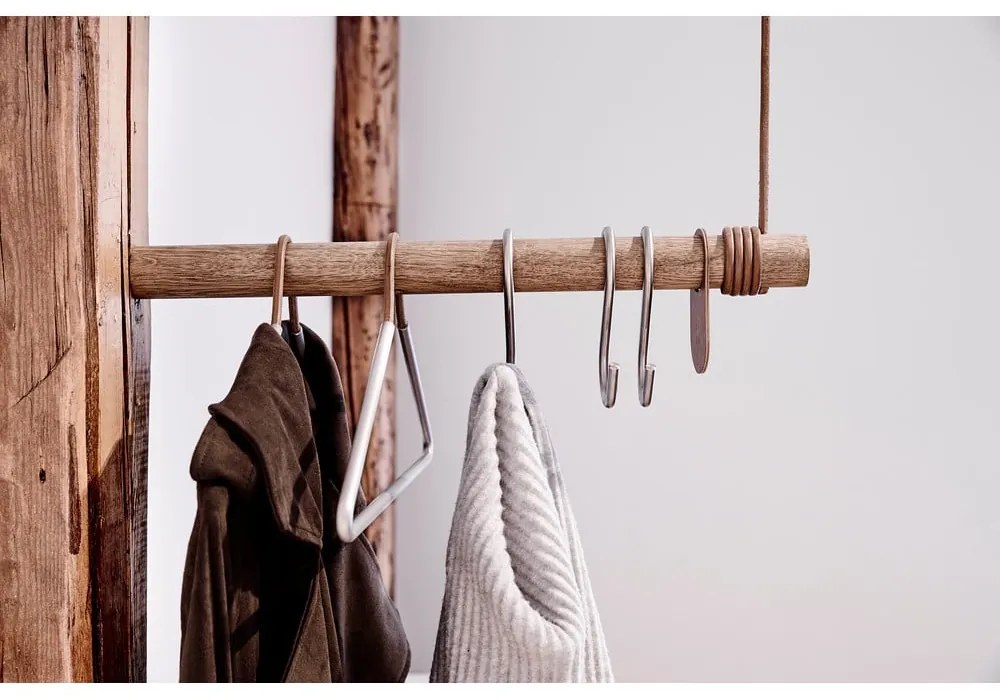 Natúr színű tölgyfa fali fogas 50 cm Swing – LIND DNA