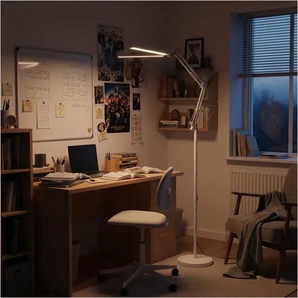 Brilagi - LED dimmelhető flexibilis állólámpa VARIO LED/14W/230V 157 cm fehér