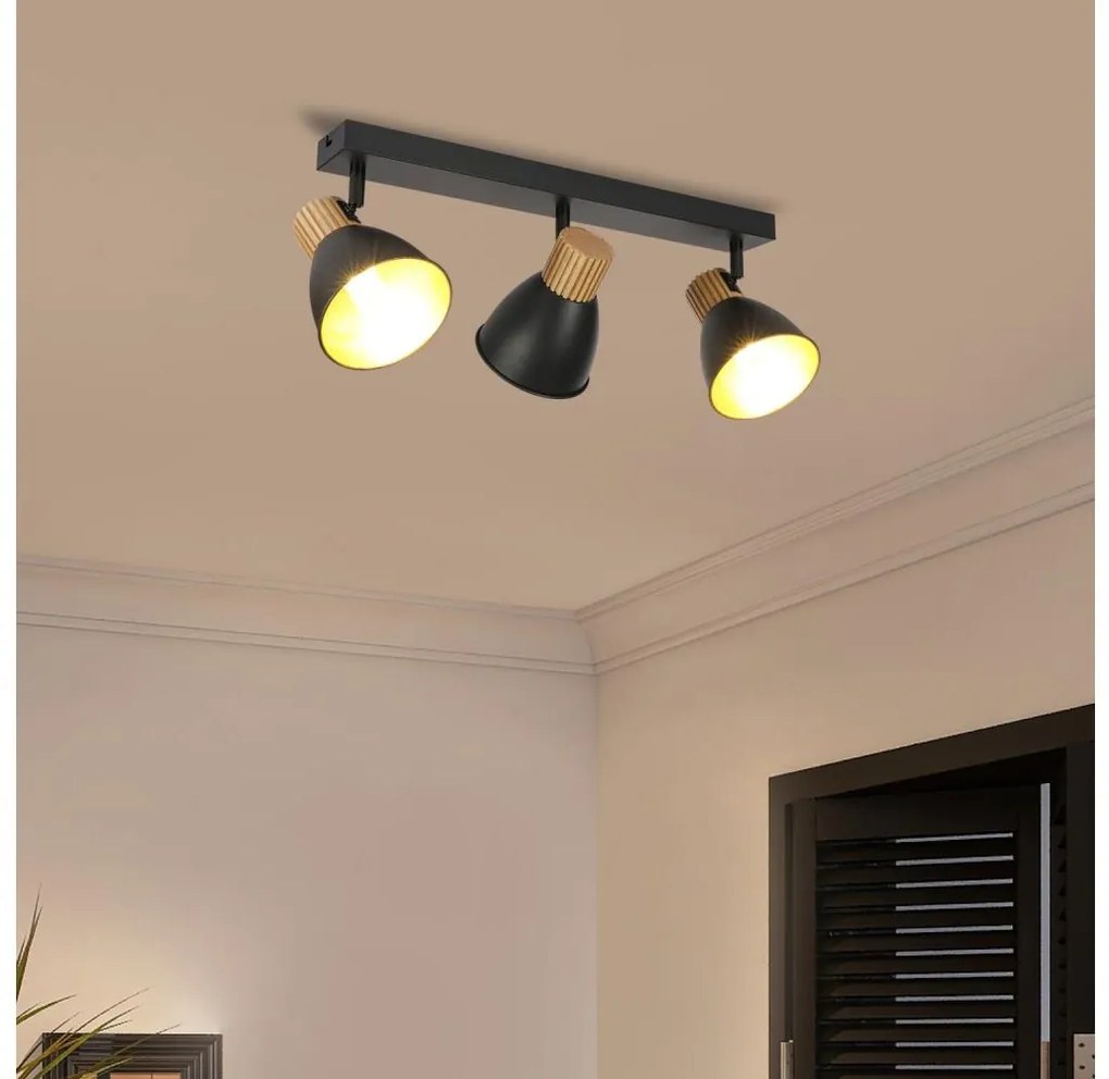 Brilagi - Spotlámpa ODENSE 3xE14/10W/230V kaucsukfa/fekete