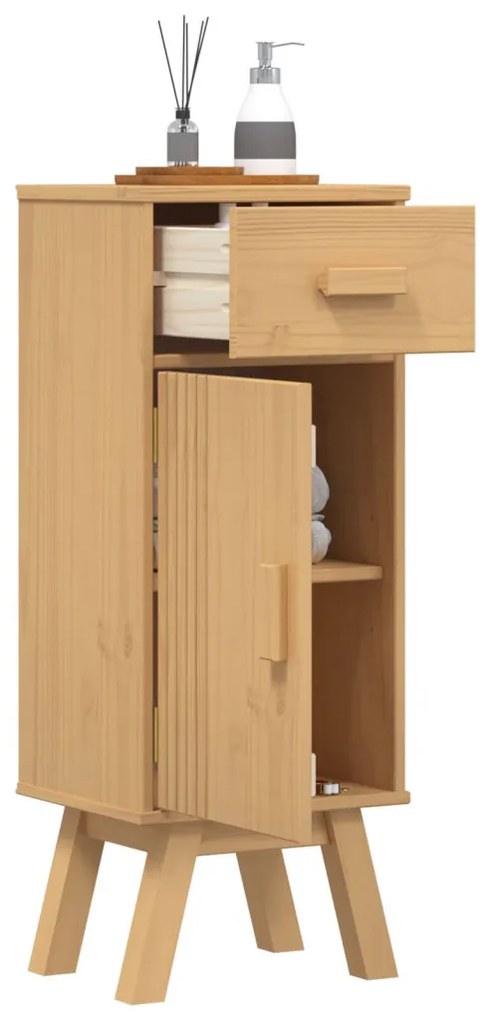 Fürdőszoba Székény Olden Barna 35 x 30 x 90 cm Tömör fenyőfa