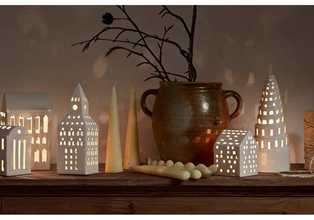 Kerámia gyertyatartó teamécseshez Urbania Lighthouse Church Tower – Kähler Design