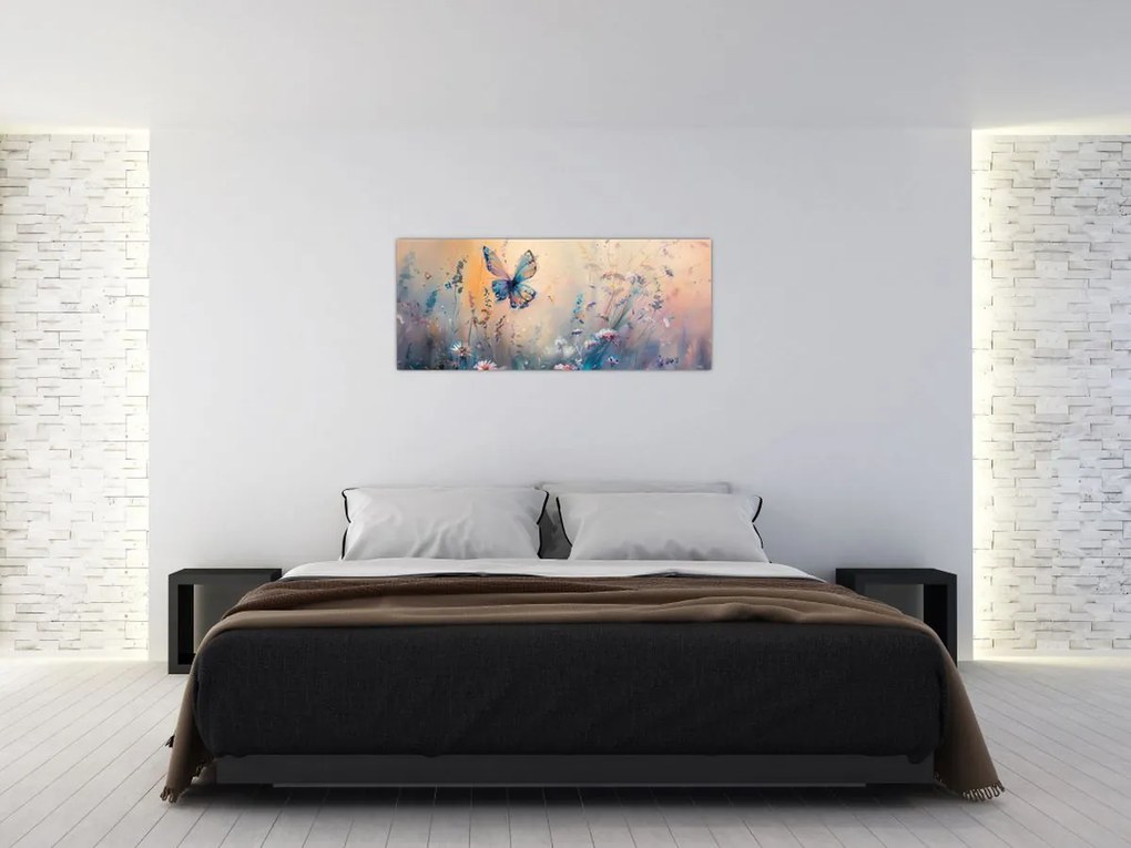 Kép - Rét pillangóval II (120x50 cm)