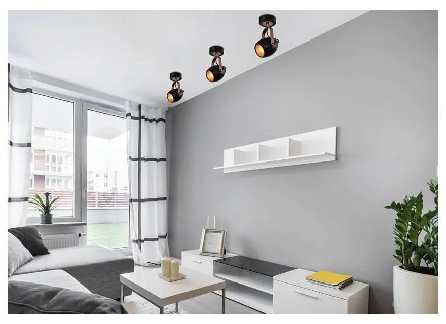 Fekete fém fali lámpa Anica – Candellux Lighting