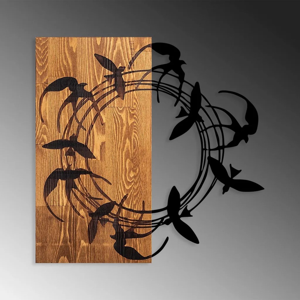 Spiral fém fa fali dekoráció, 58×58 cm – TR891TNL2367