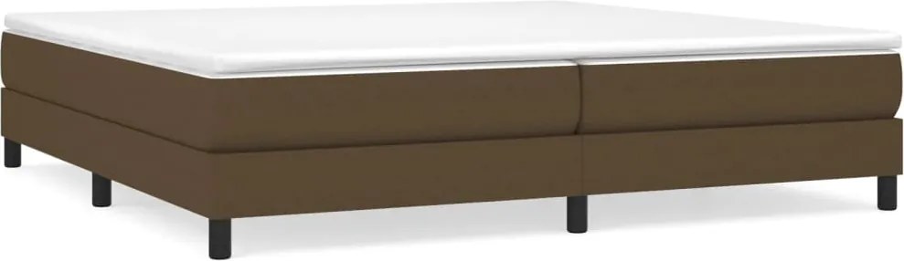 vidaXL sötétbarna szövet rugós ágy matraccal 200 x 200 cm