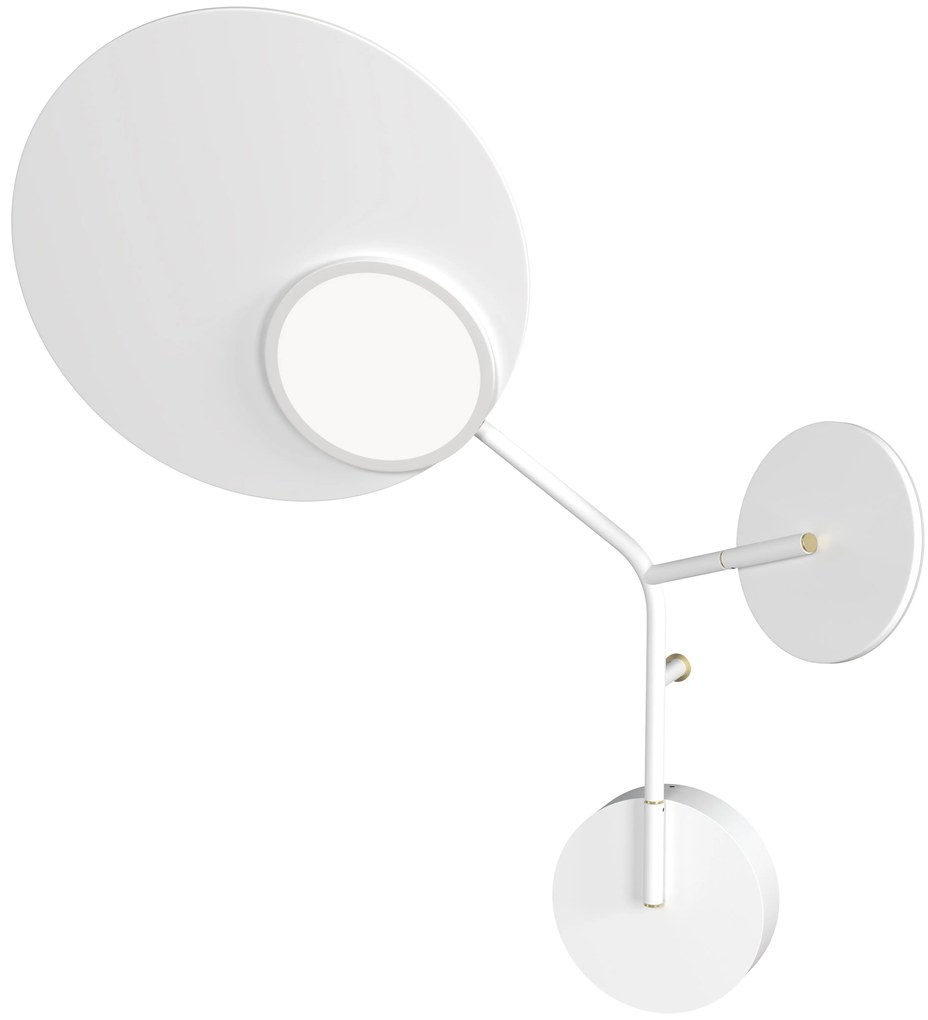 Fali lámpa Ballon 3 bal oldali, többféle változatban - TUNTO Modell: arany keret / 24k arany, rögzítő rész fekete, rétegelt lemez panel fekete