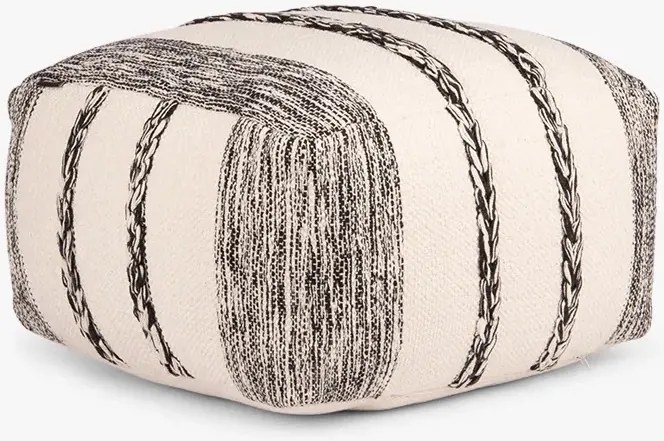 Pamut puff fehér-fekete Balat, 50 x 35 cm; Westwing