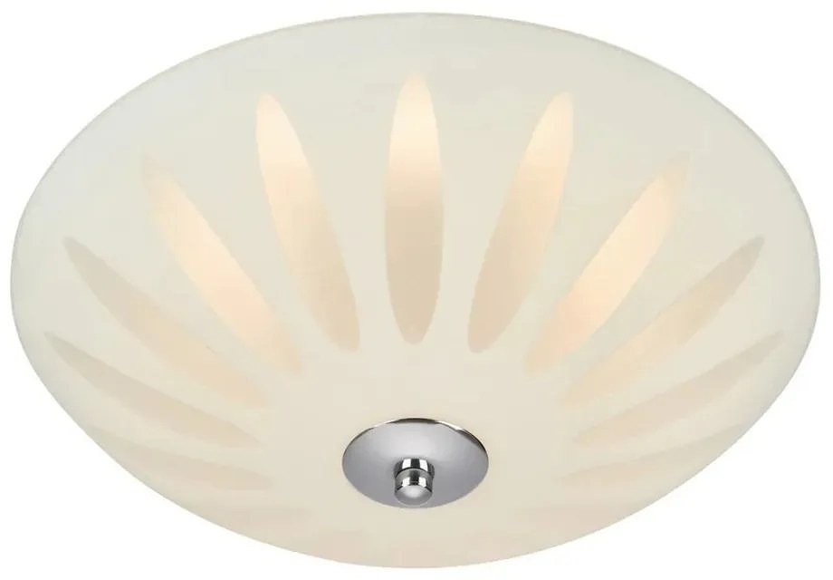 Fehér mennyezeti lámpa üveg búrával Petal – Markslöjd