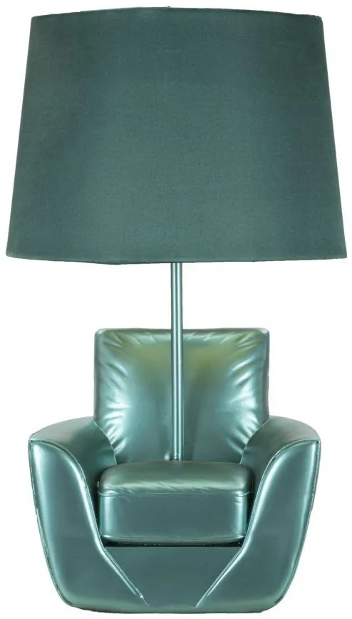 Asztali lámpa midcentury türkiz ø 26x43cm