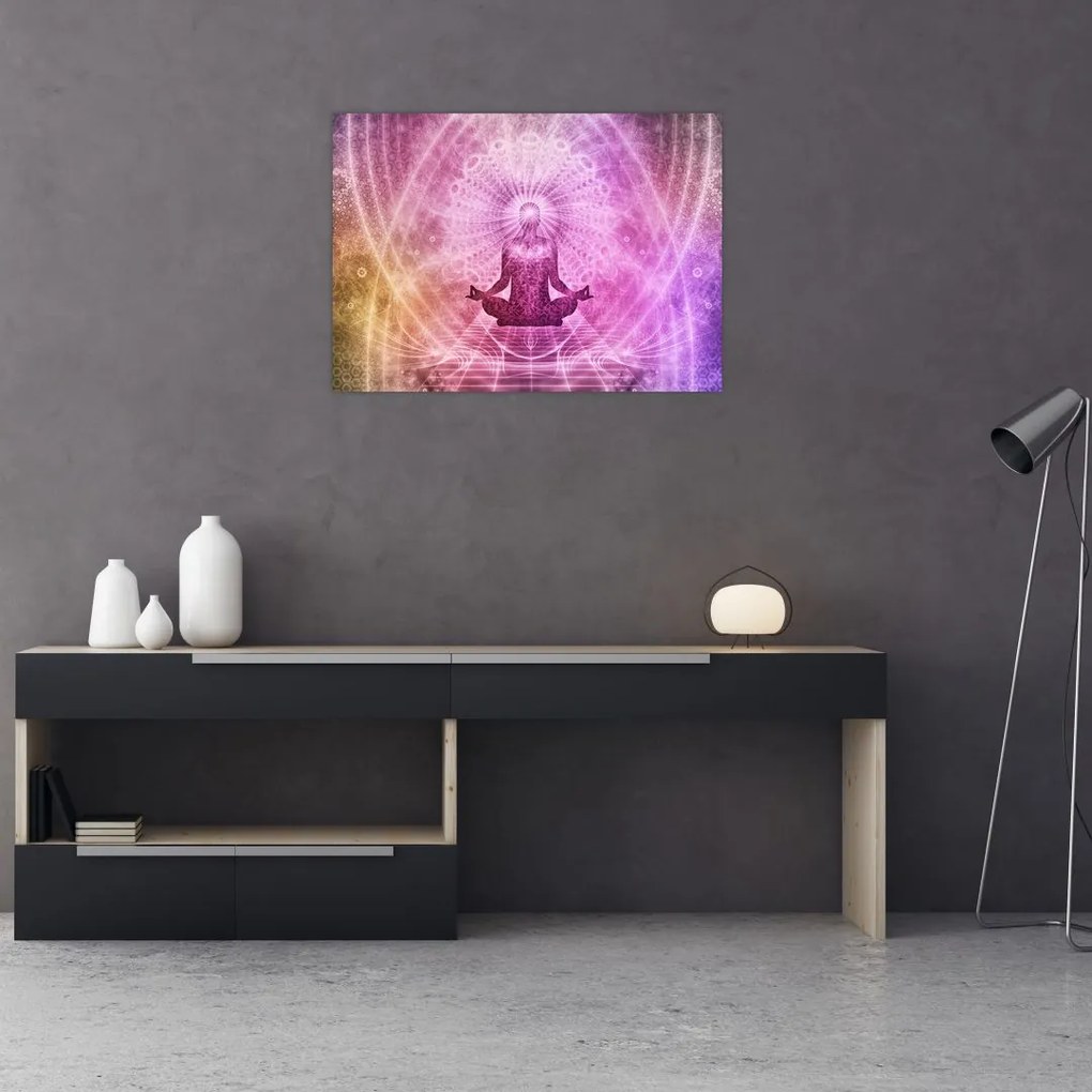 Meditáció képe (üvegen) (70x50 cm)