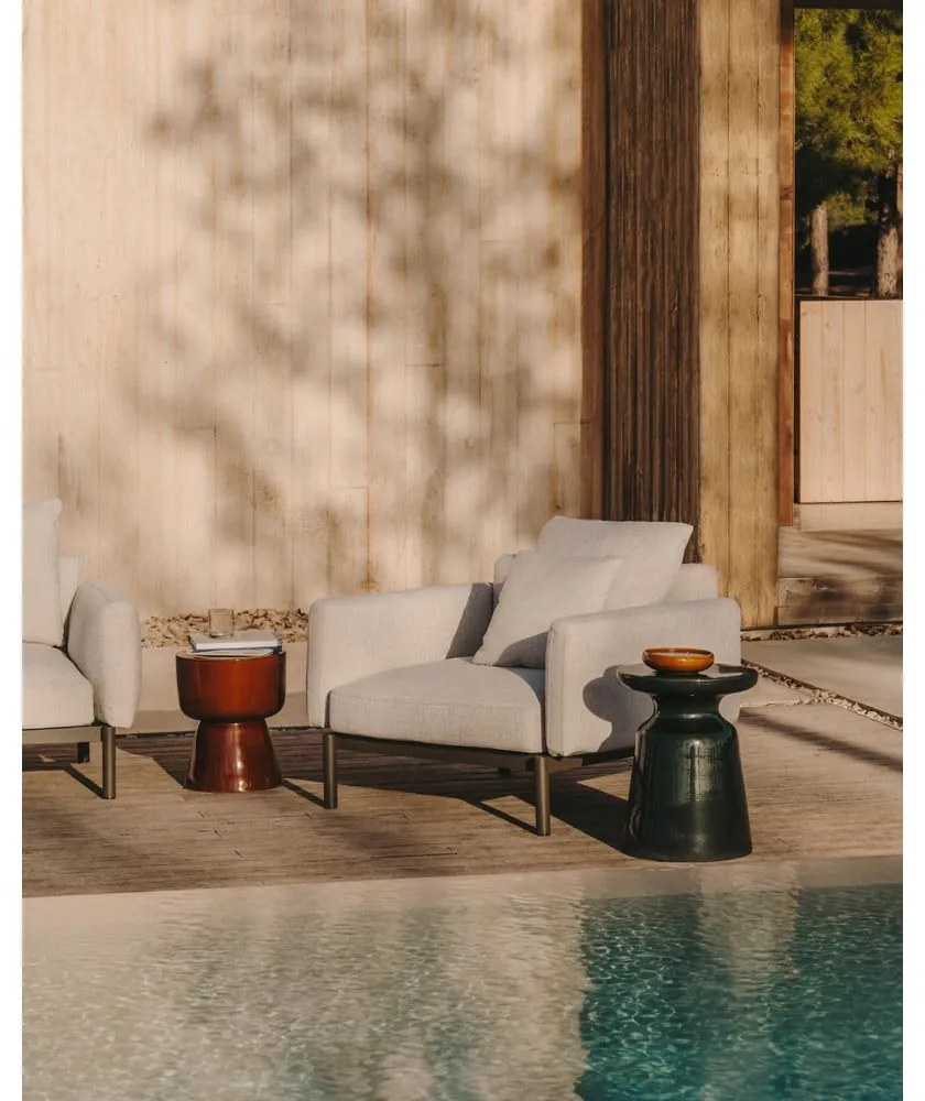 Kerámia kerek kerti tárolóasztal ø 36 cm Mesquida – Kave Home