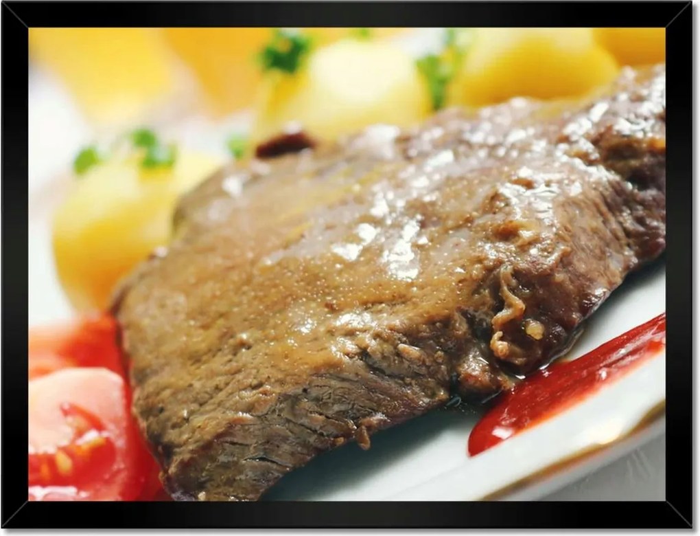 Poszterek keretben 40x30 Steak zöldségekkel