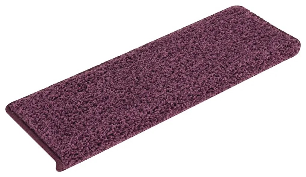30 db lépcsőszőnyeg, 65 x 21 x 4 cm, sötétlila, téglalap alakú széllel