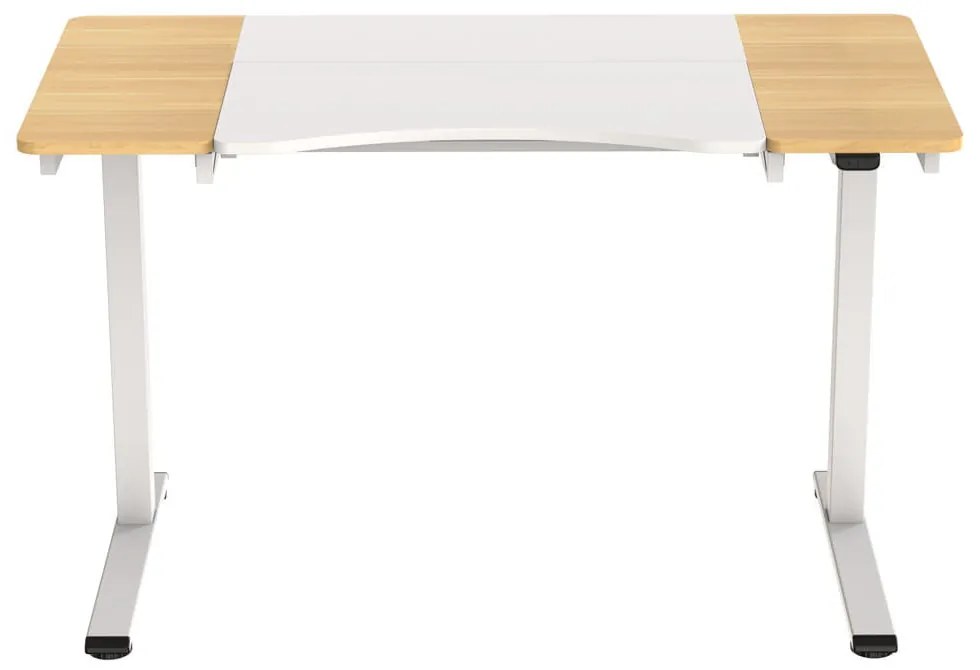 HALDEN íróasztal elektromos magasságállítással, 120x60 cm fehér-burlywood