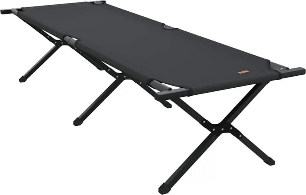 vidaXL Összecsukható Kemping Ágy Fekete 193 x 69 x 45 cm Oxford szövet
