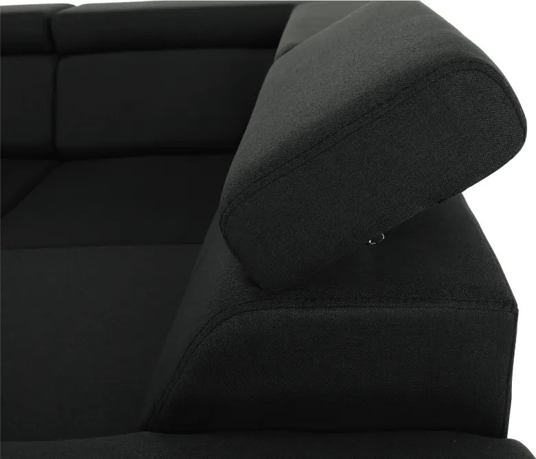 Ülőgarnitúra, sötétszürke, balos kivitel, SEGORIA ROH U