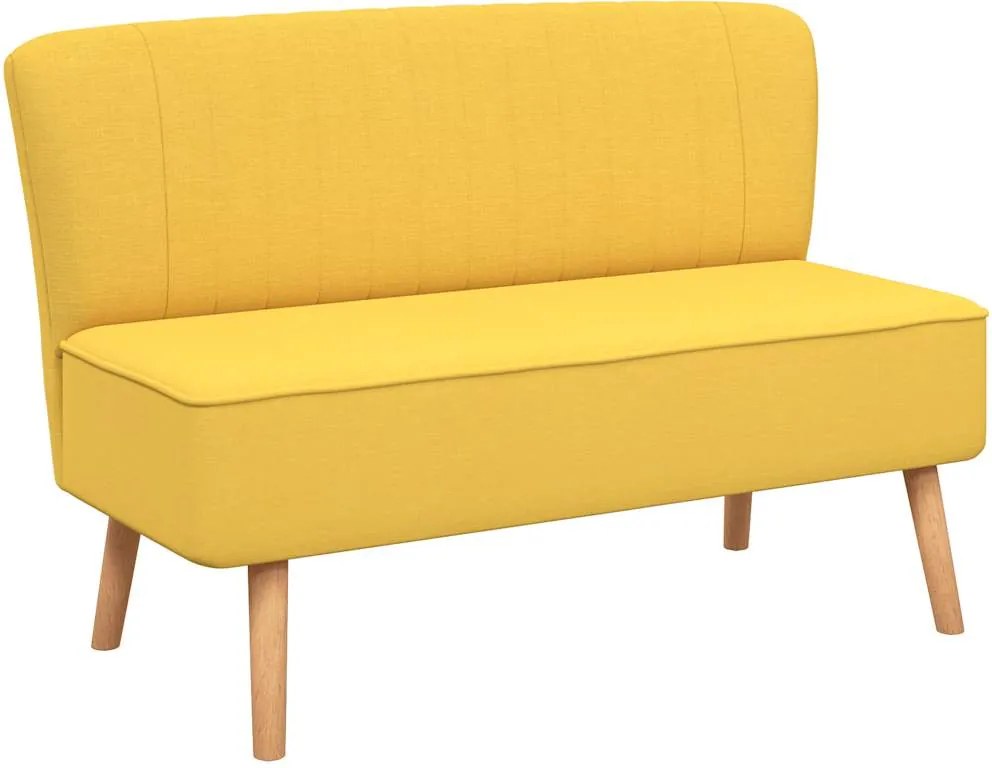 vidaXL sárga szövetkanapé 117 x 55,5 x 77 cm