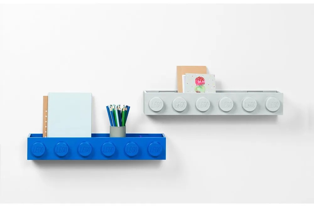 Sleek gyerek szürke fali polc - LEGO®