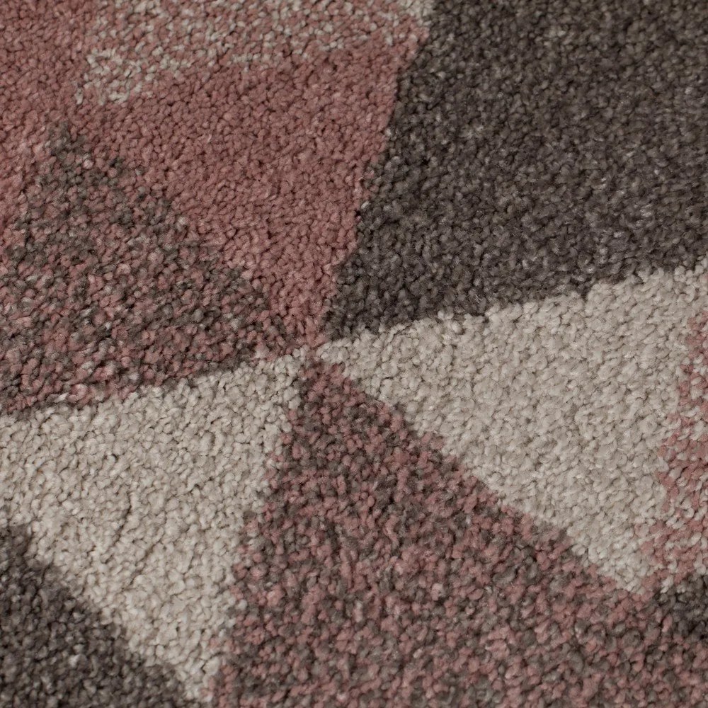 Nuru rózsaszín-szürke szőnyeg, 60 x 230 cm - Flair Rugs