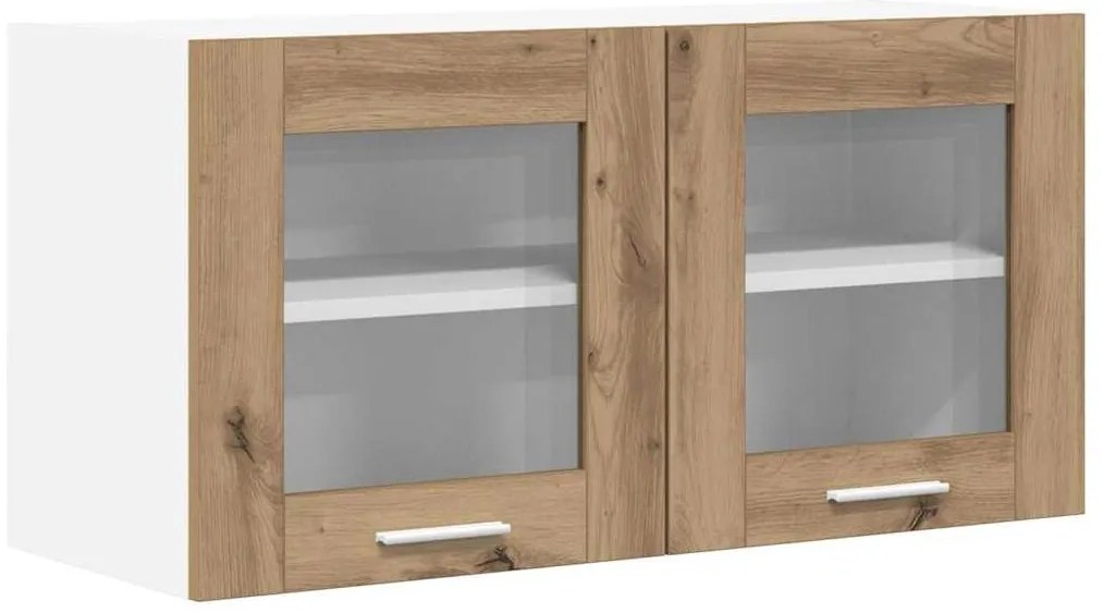 Függő szekrény Riga Artisan tölgy és fehér 80 x 31 x 40 cm