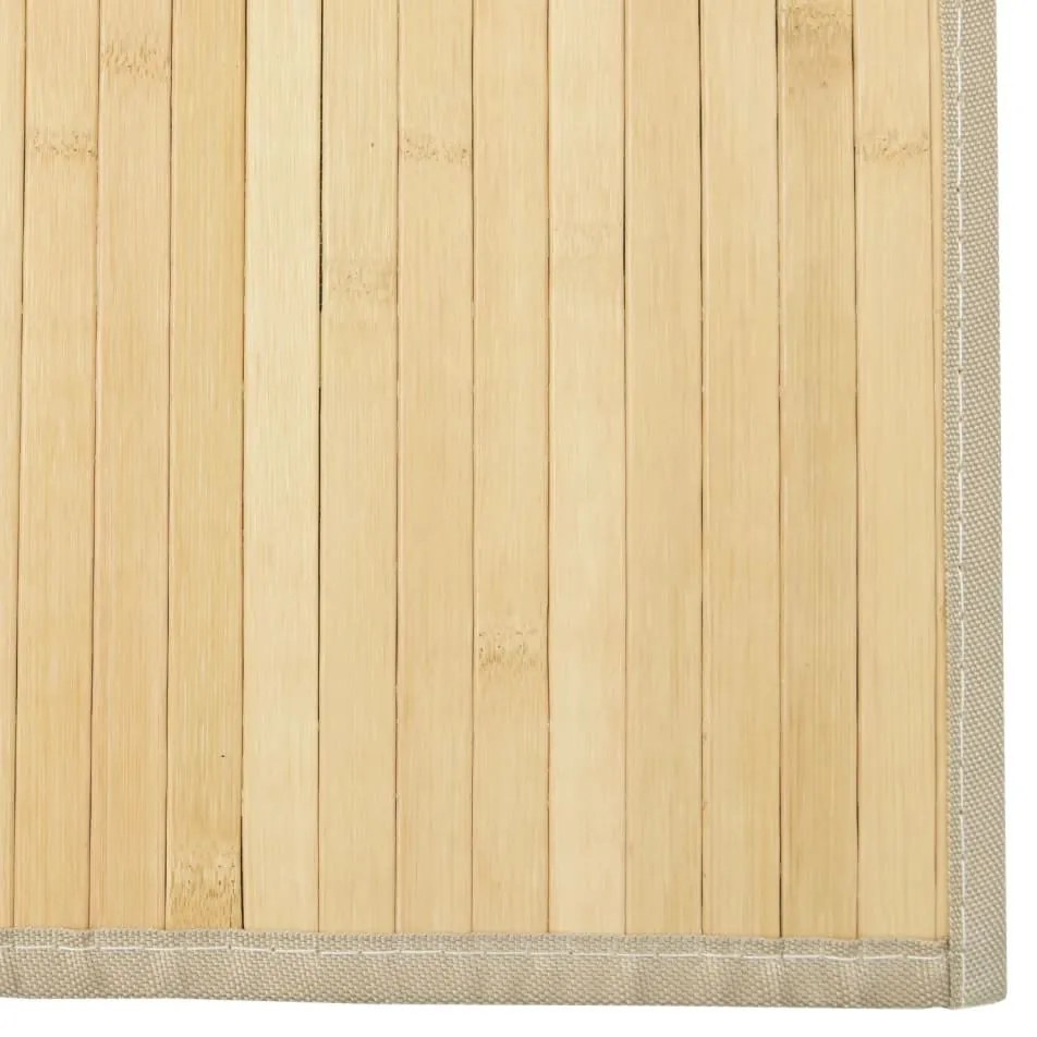 négyszögletű világos természetes bambusz szőnyeg 100 x 1000 cm