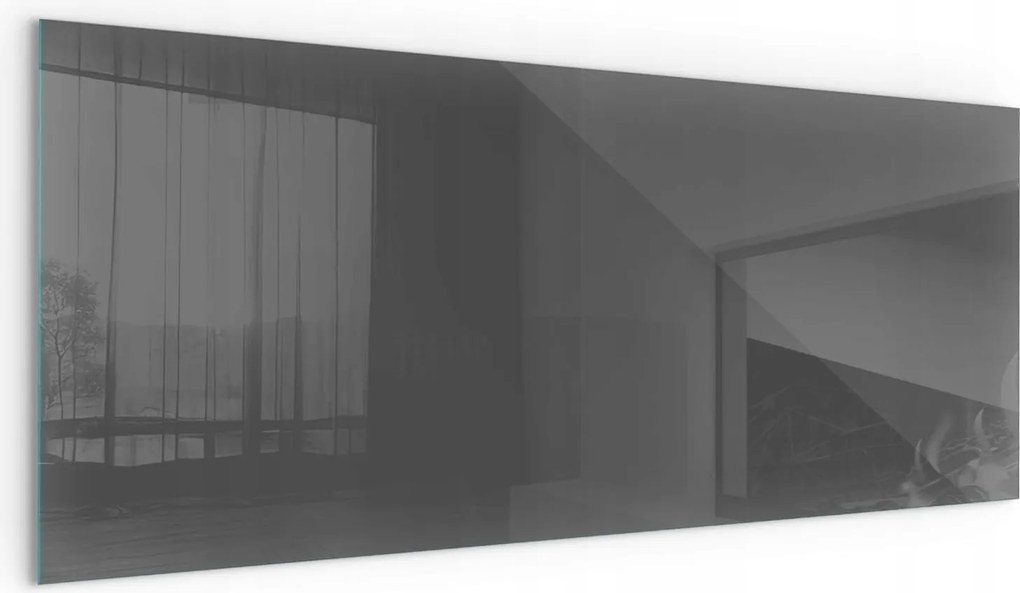 Vastag Üveg Védőlemez Kályha Kandalló Szín Szürke-barna