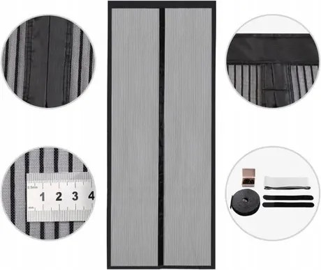 Szúnyogháló Ajtóra Mágneses Ajtóháló 100 X 210 CM Sekey Prémium