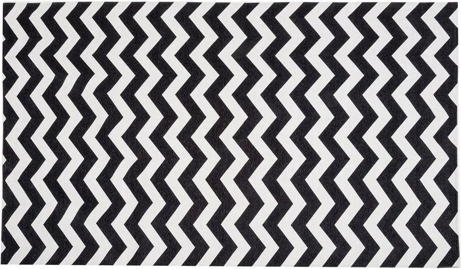 Optical Black White fokozottan ellenálló konyhai szőnyeg, 60 x 240 cm - Webtappeti