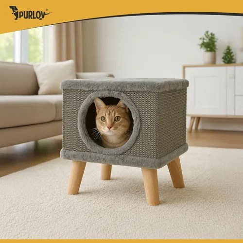 Cat bed - house on legs Purlov 26215