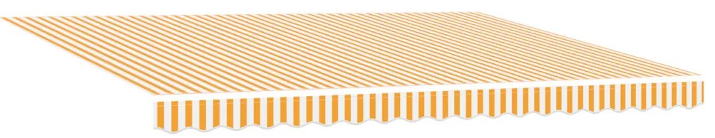 Kézi behúzható napellenző narancssárga és fehér 450x300 cm