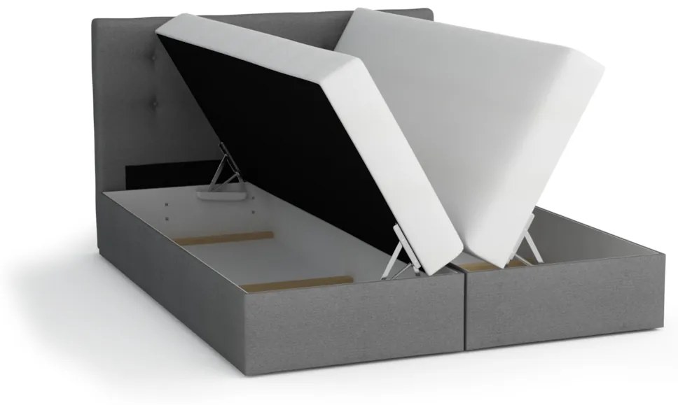 FLORE kárpitozott ágy + topper, 140x200, itaka 27