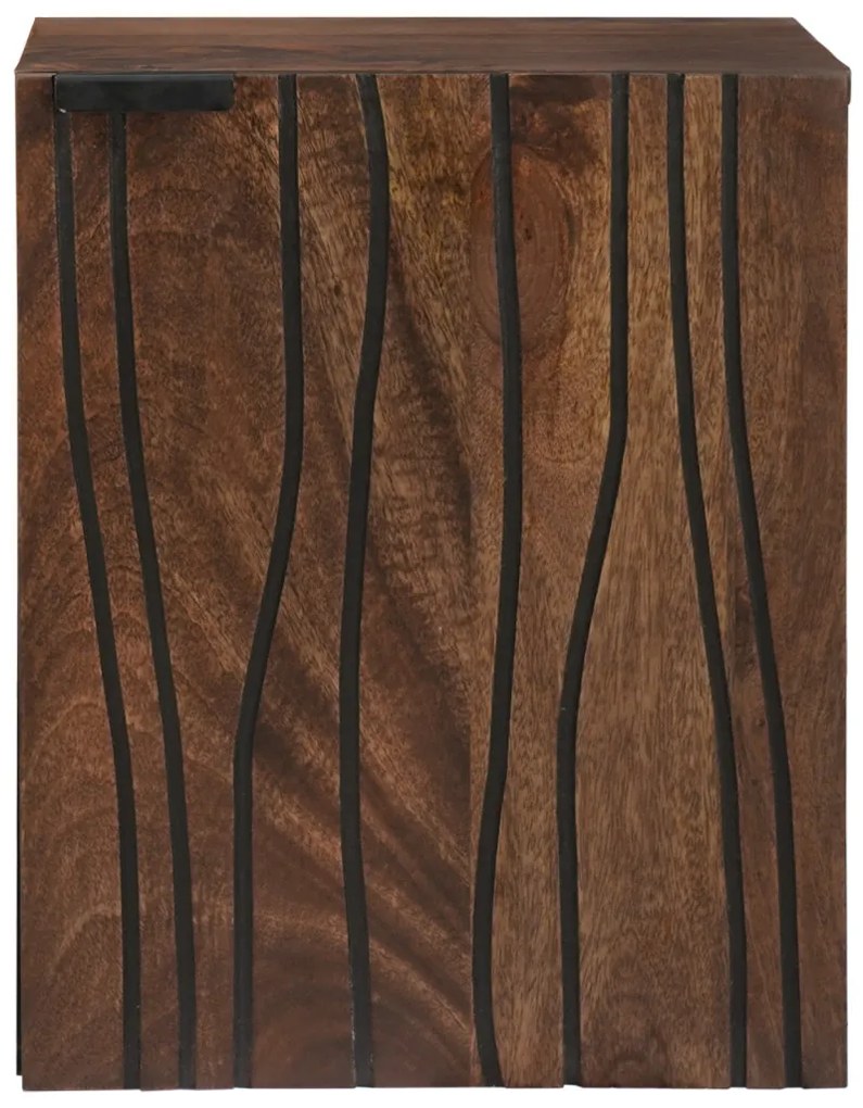 vidaXL Fürdőszobai mosdószekrény ajtóval Dió 38 x 33,5 x 48 cm Faanyag