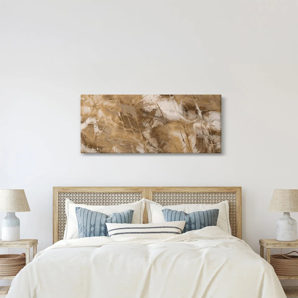Kép - Barna absztrakció (120x50 cm)