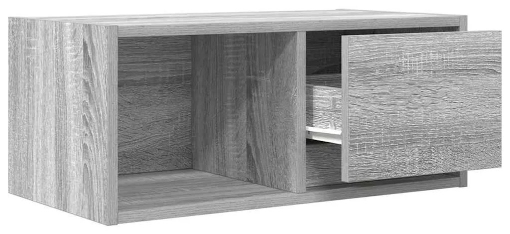 2 db szürke sonoma szerelt fa fali TV-szekrény 60x31x25,5 cm