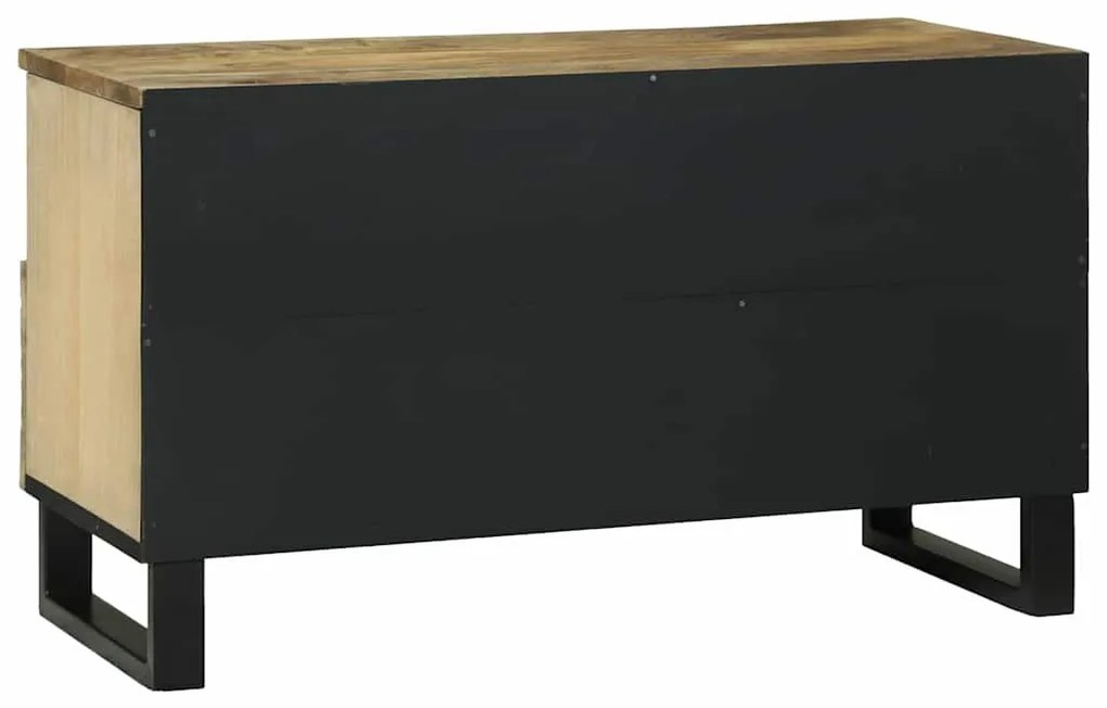 Média tároló szekrény Barna 80 x 33.5 x 46 cm tömör mangófa