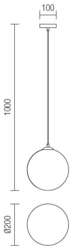 Redo 01-1064 - Csillár zsinóron OLA 1xE27/42W/230V