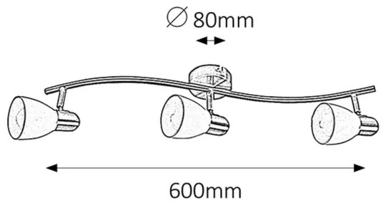 Rabalux 6308 - Spotlámpa SOMA 3xE14/40W/230V