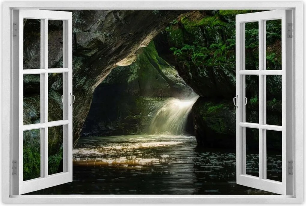 Poszterek 90x60 Hegyek Sziklák Vízesés